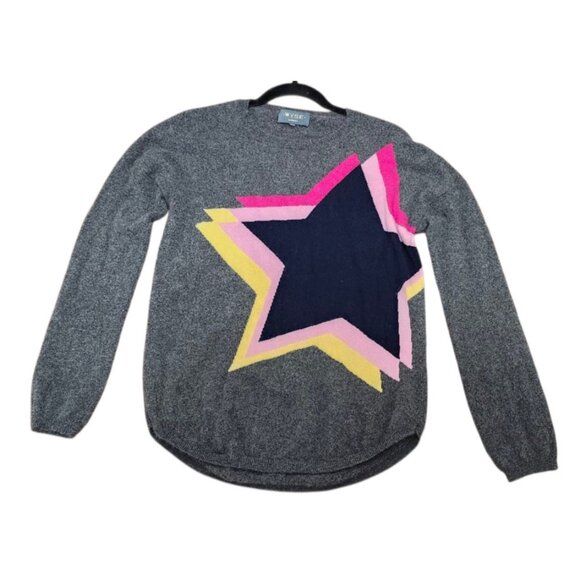 Women’s WYSE London Gray Cashmere sweater With Stars, Size 1 (Runs Big) - Picture 2 of 13